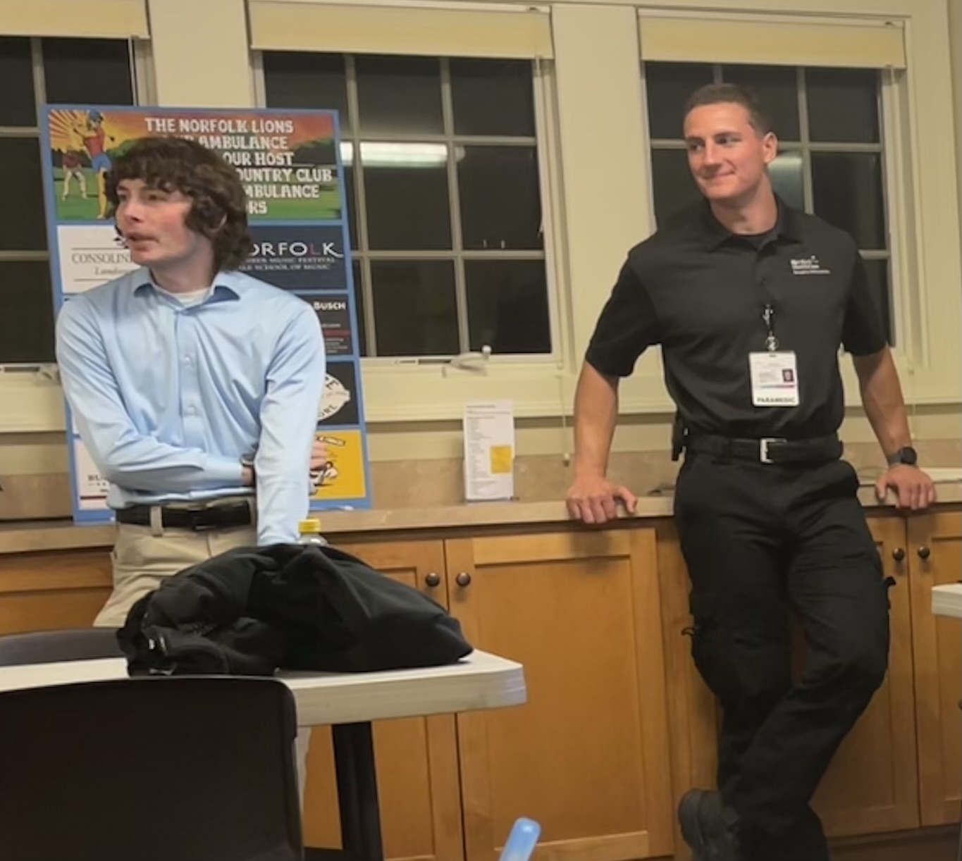 Training presentation with volunteers